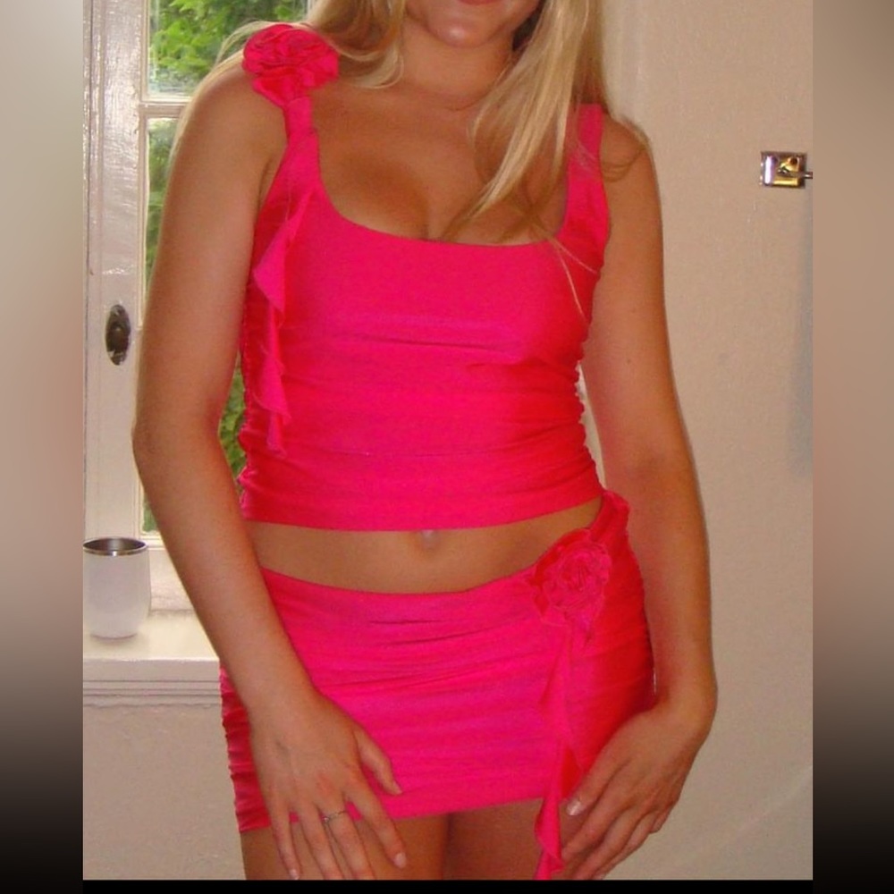 White fox pink set